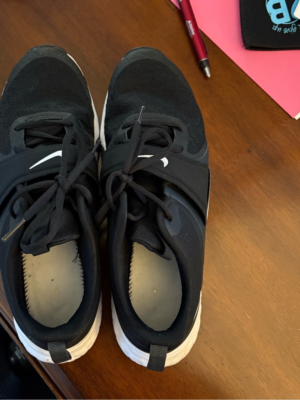 Nike Black Athletic Sneakers with White Accents
